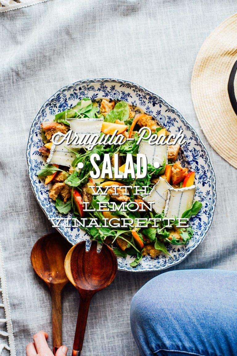 Arugula-Peach Salad with Lemon Vinaigrette