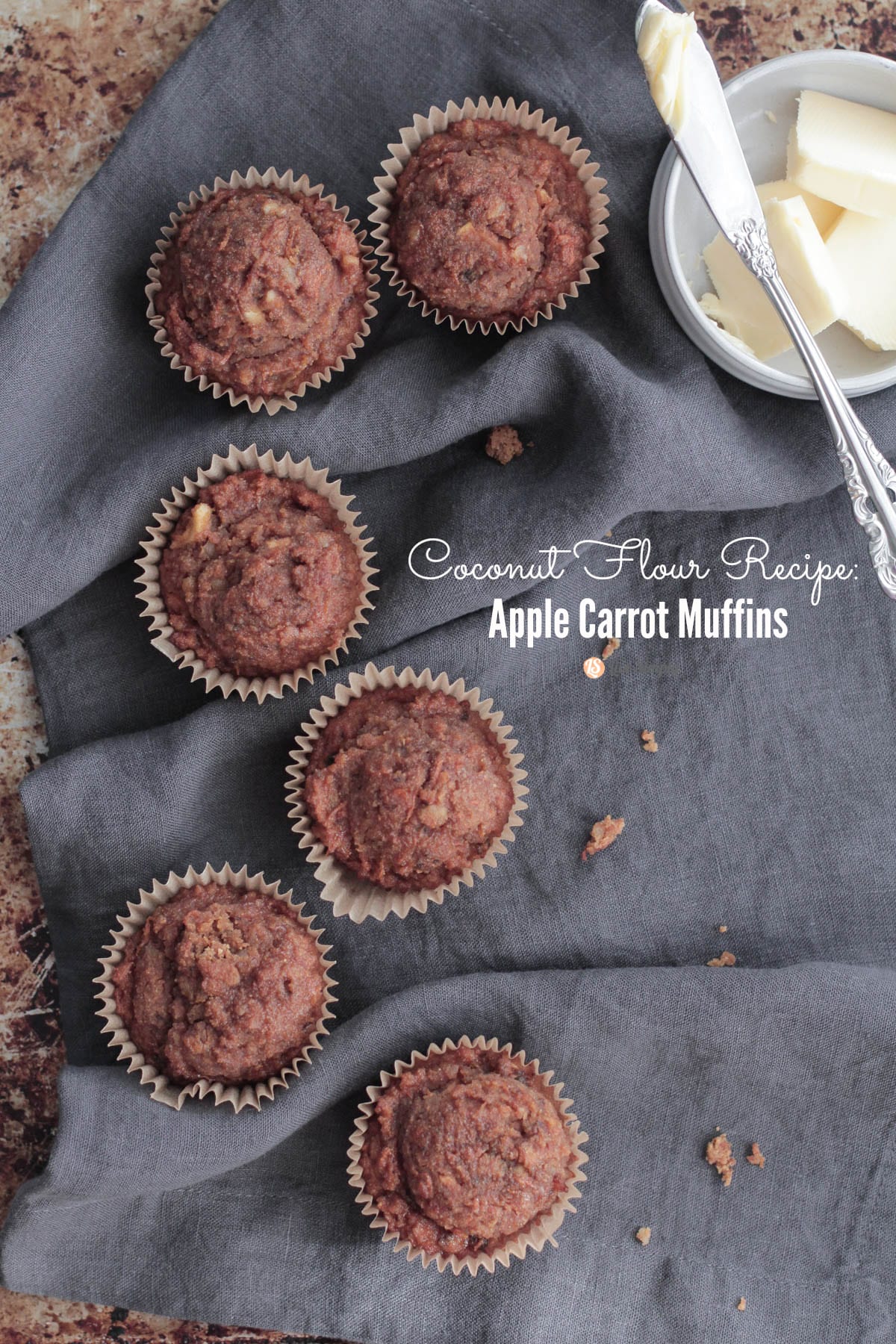 Coconut Flour Apple Carrot Muffins