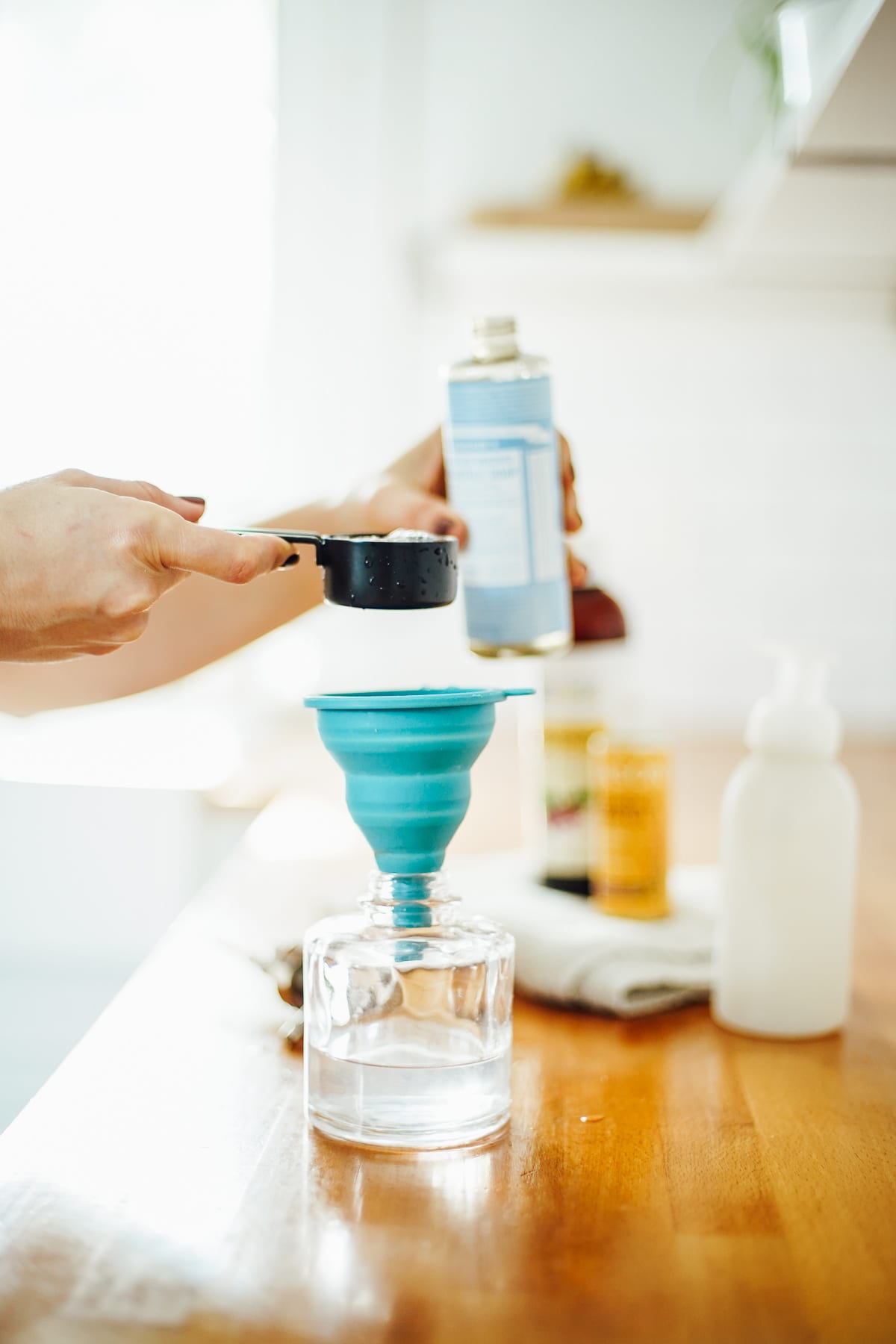 Adding castile soap to hand soap dispenser