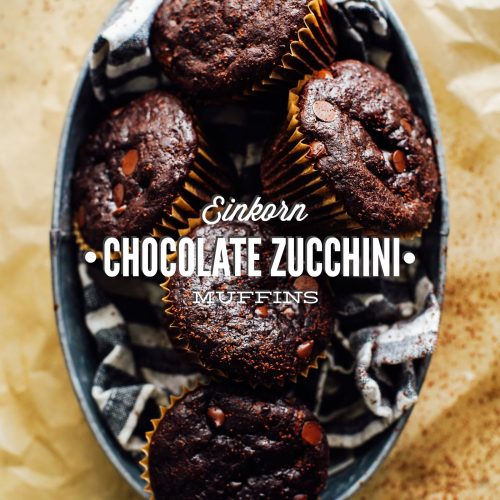 Einkorn Chocolate Zucchini Muffins