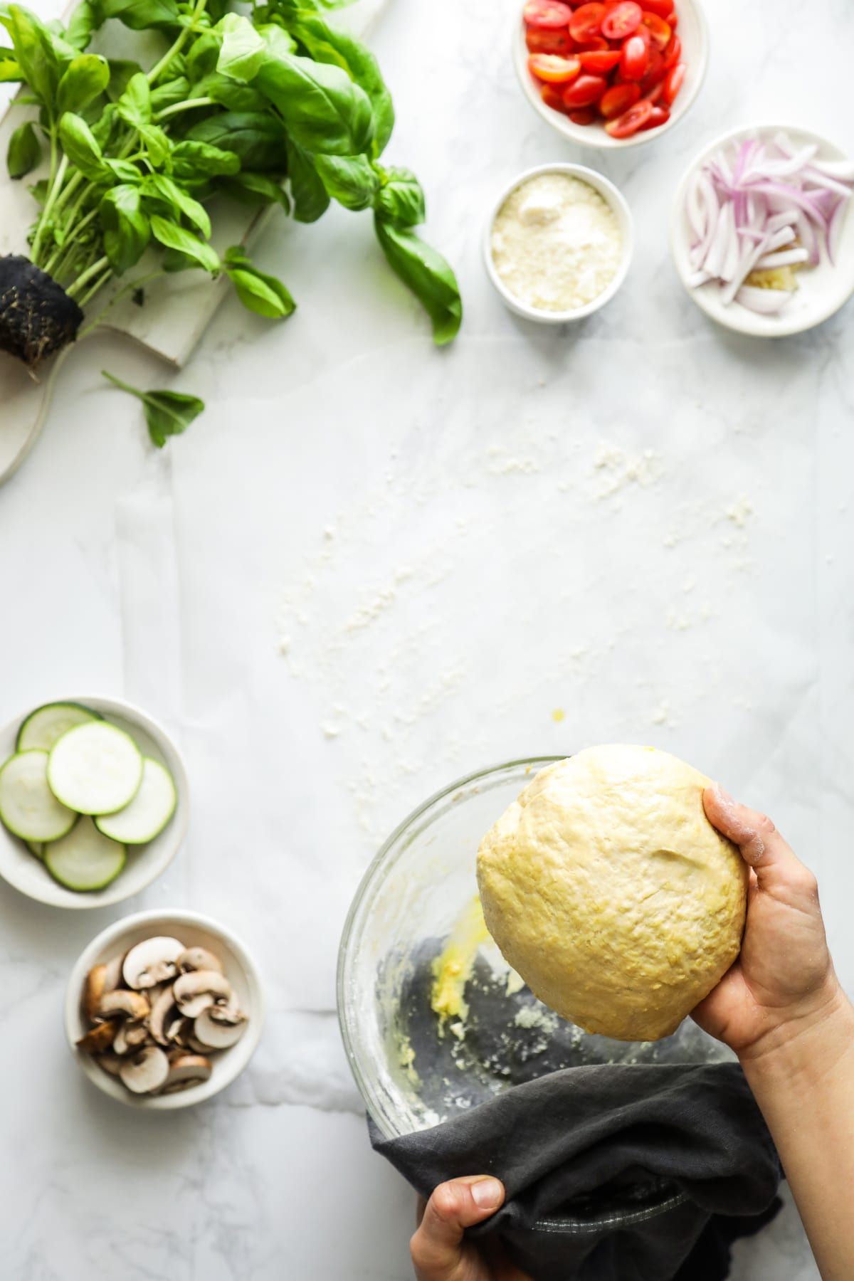 Making pizza dough with einkorn flour