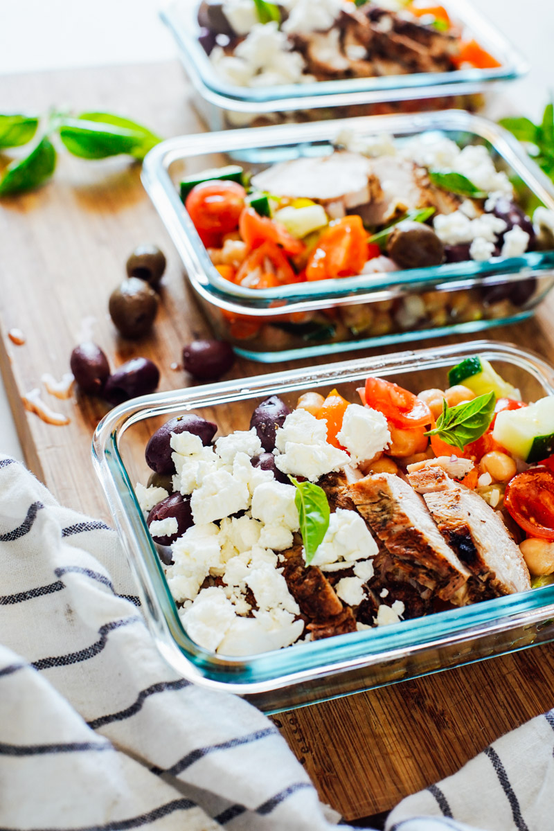 Mediterranean Greek Chicken Bowls (Meal Prep)