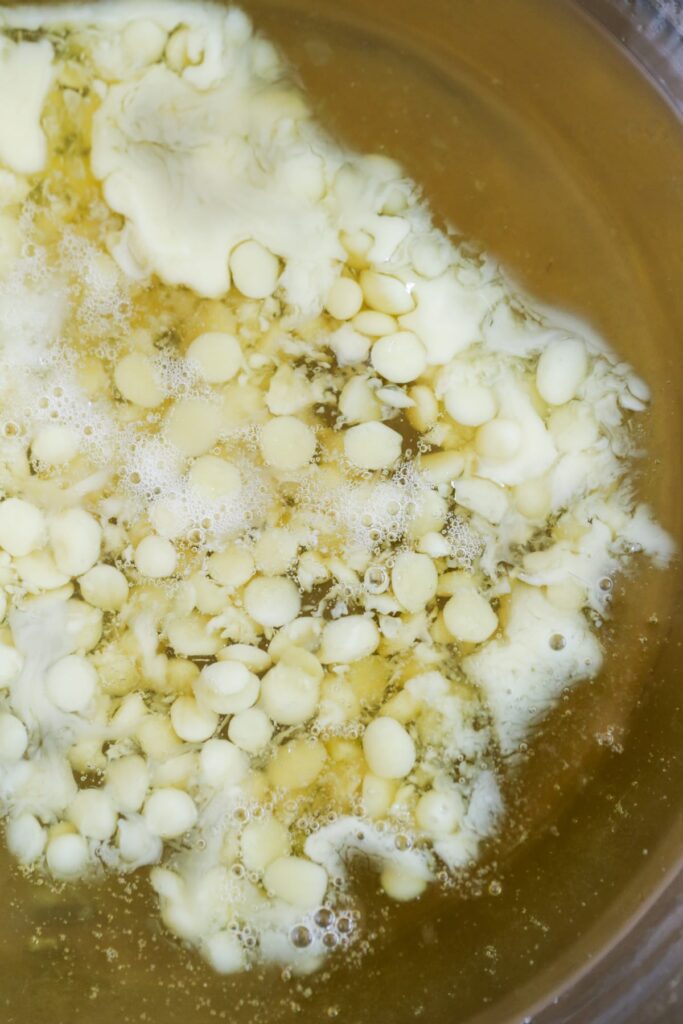 Step 2: Melting the beeswax with the shea butter and coconut oil. 