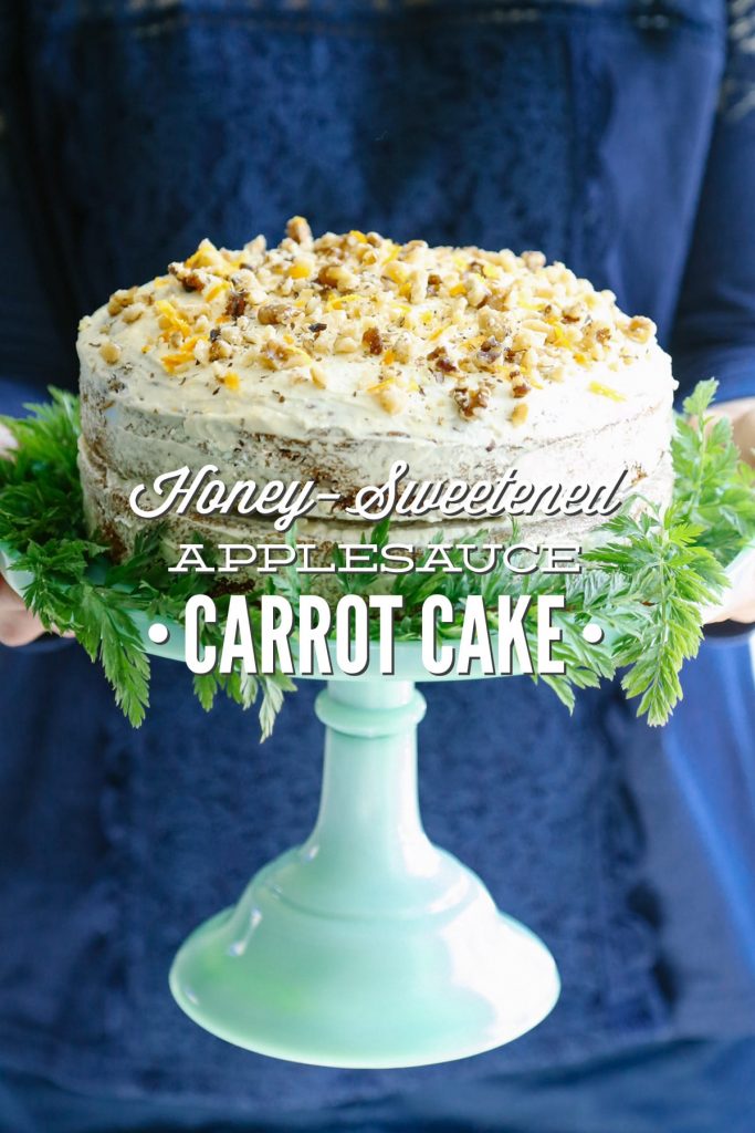 Honey-Sweetened Applesauce Carrot Cake