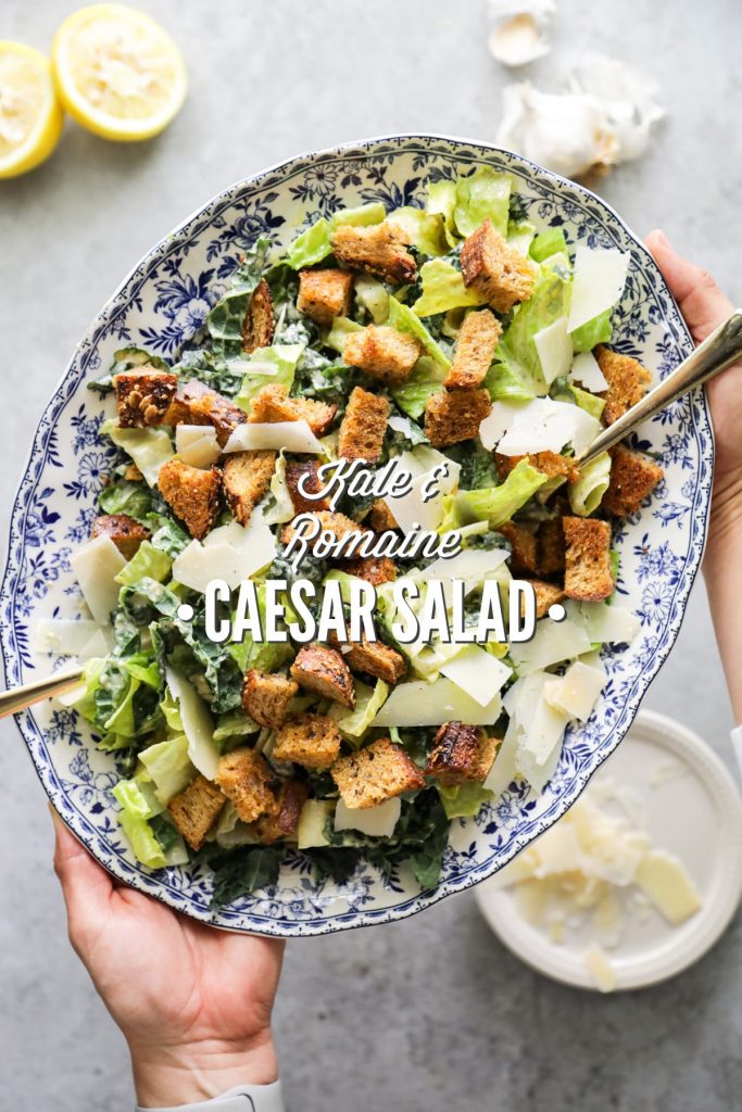 Kale and Romaine Caesar Salad