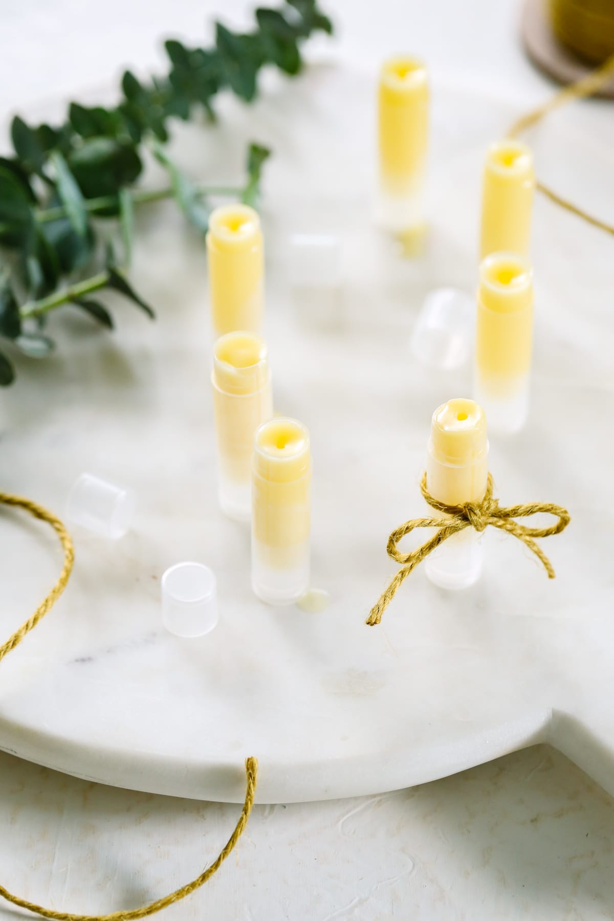 Lip balm in tubes ready to be used. 