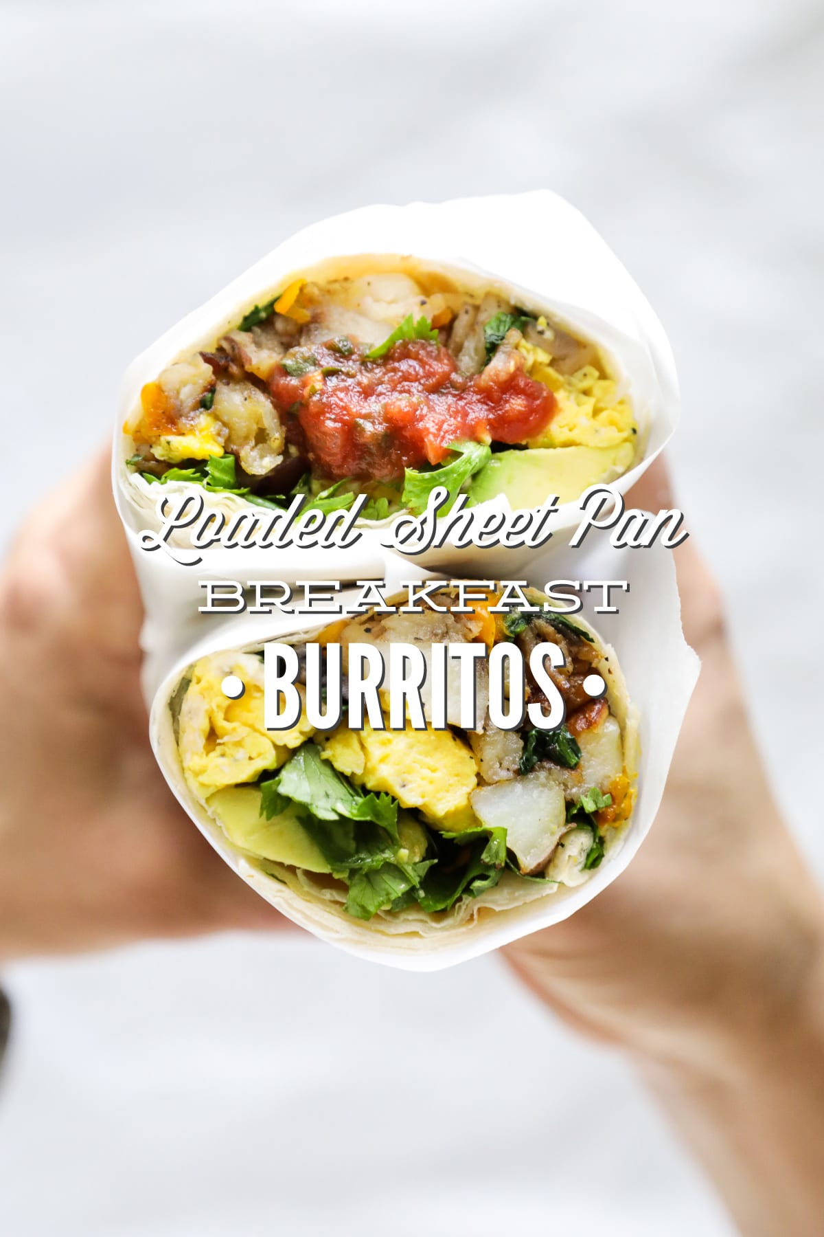 Loaded Sheet Pan Breakfast Burritos