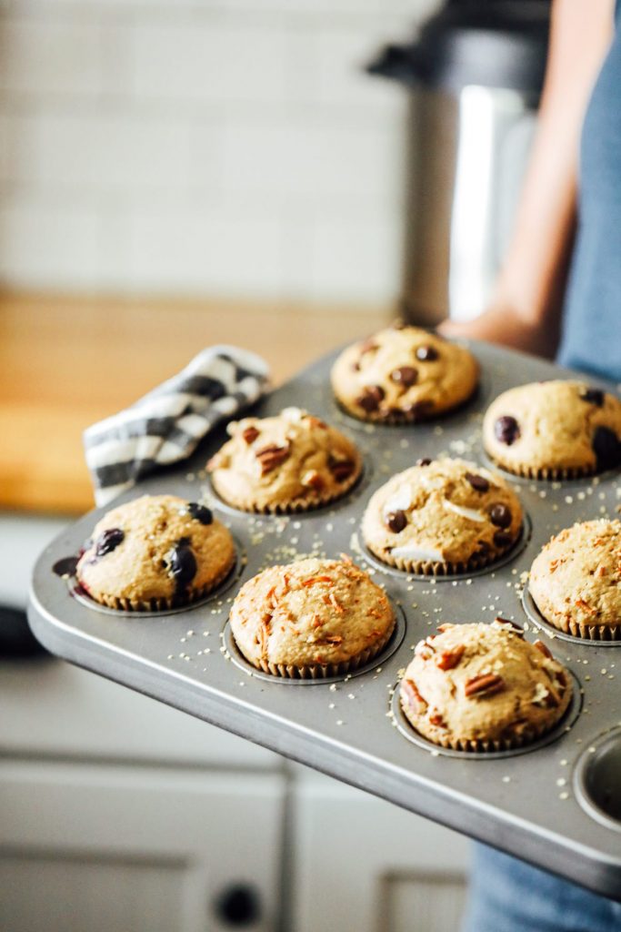 A master einkorn muffin recipe with multiple mix-in possibilities. Make these muffins your own by adding your favorite mix-ins.