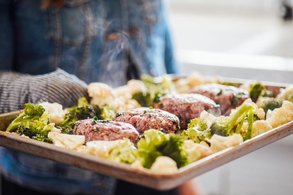 Mini Meatloaves and Veggies Sheet Pan Dinner