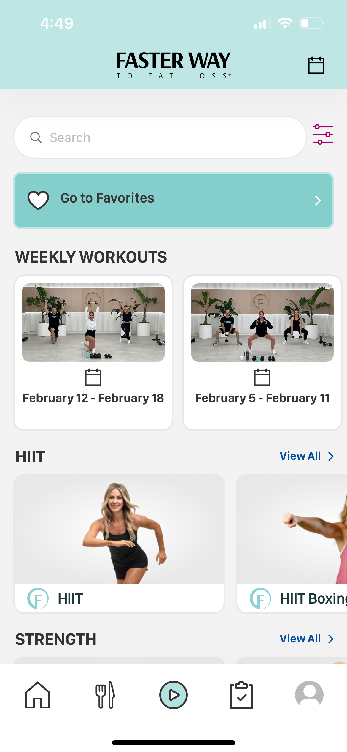 Faster Way to Fat Loss Workouts in the App. 